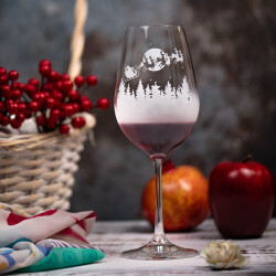 Коледна магия - чаша за вино