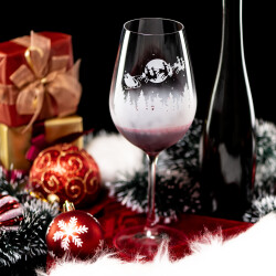 Коледна магия - чаша за вино