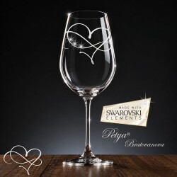Кристална чаша за вино с елементи Swarovski - Естел
