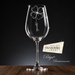 Кристална чаша за вино с елементи Swarovski - Амира