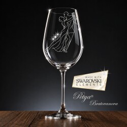 Гравирана чаша с елементи Swarovski - Страст
