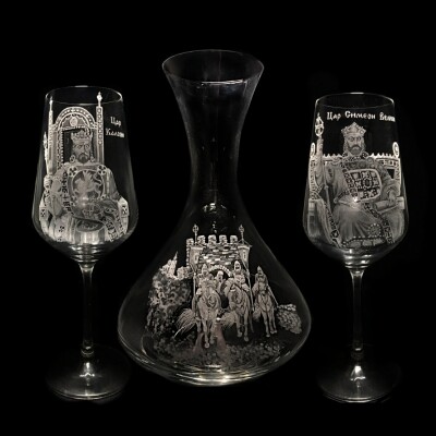 Комплект Царство България – декантер и чаши за вино